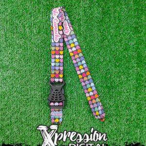 Lanyard corazones de color patron