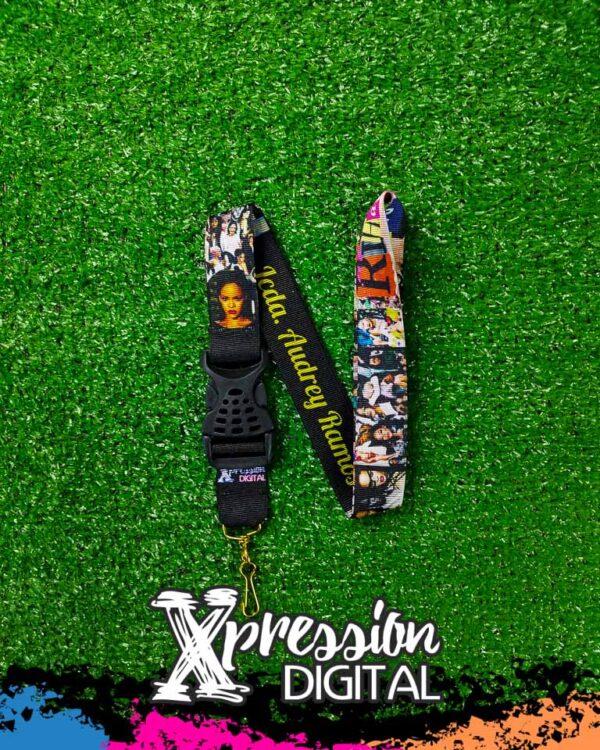 Lanyard Rihanna tirita cinta porta carnet llavero tipo cinta 1